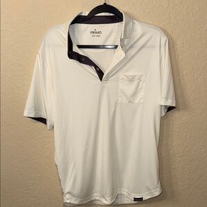 Primo Men's White Polo Shirt size large